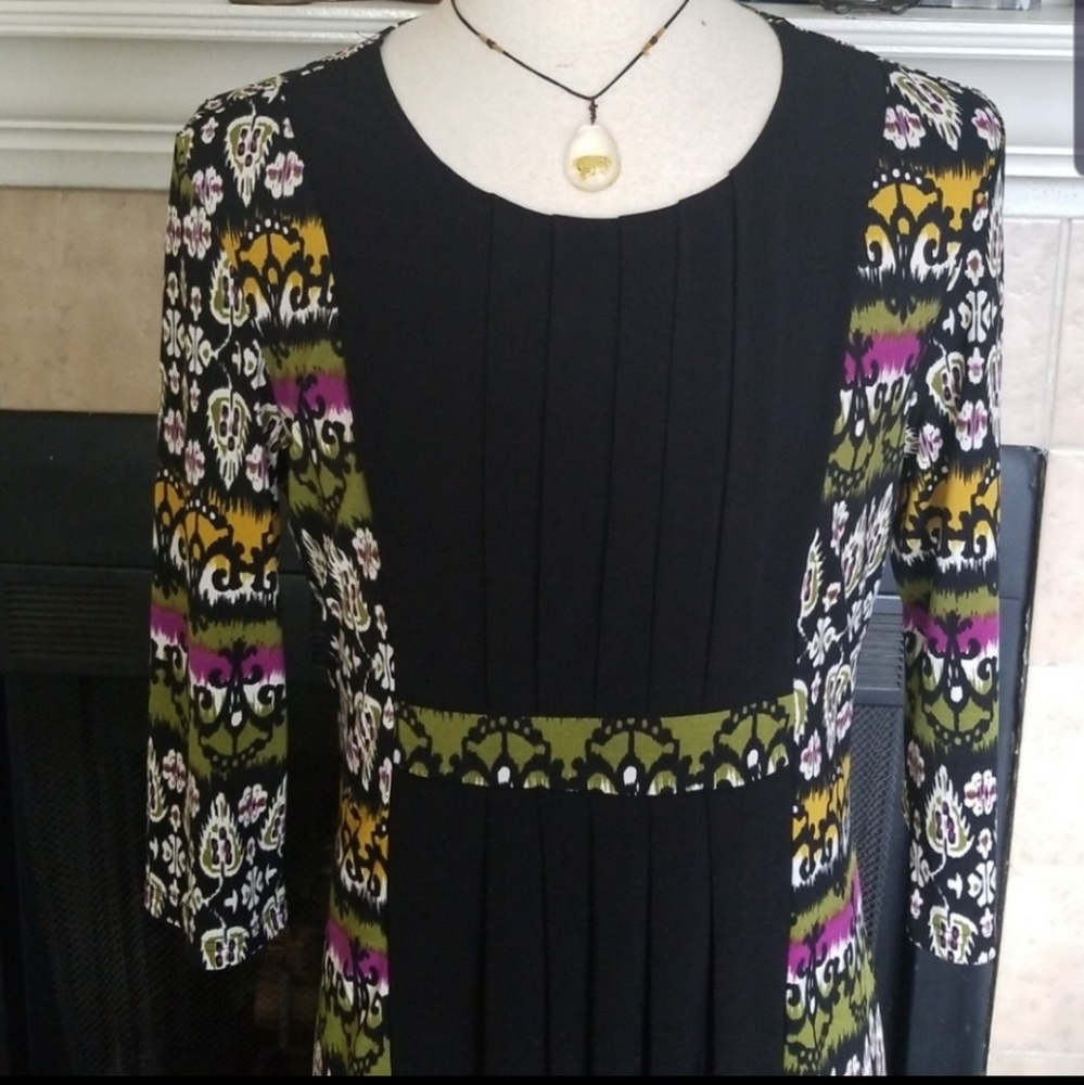 Multi Color / Black print dress